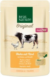REAL NATURE Nassfutter Katze Adult Huhn mit Rind ohne Zucker 12x85 g – Bild 1 von 1