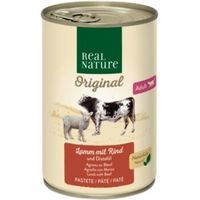 Produktbild von REAL NATURE Nassfutter Katze Adult Lamm mit Rind ohne Zucker und Aromastoffe 6x400 g - 6 x 400 g