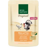 Produktbild von REAL NATURE Original Nassfutter Katze Adult Huhn mit Pute ohne Zucker 12x85 g - 12 x 85 g