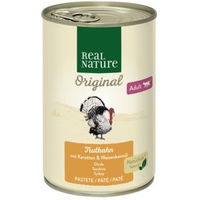 Produktbild von REAL NATURE Original Nassfutter Katze Adult Truthahn ohne Farb- und Aromastoffe sowie Zucker 6x400 g