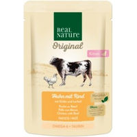 Produktbild von REAL NATURE Original Nassfutter Katze Kitten Huhn mit Rind ohne Zucker 12x85 g - 12 x 85 g