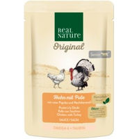 Produktbild von REAL NATURE Original Nassfutter Katze Senior Huhn mit Pute in Sauce 12x85 g - 12 x 85 g