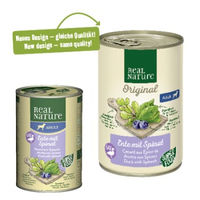 Produktbild von REAL NATURE Superfood Nassfutter Hund Adult Ente mit Spinat 12x400 g - 12 x 400 g