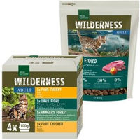 Produktbild von REAL NATURE WILDERNESS Adult Mischfütterungs-Set für Katzen 2-teilig mit Rentier Wildschwein und Geflügel getreidefrei