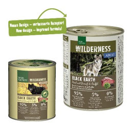 REAL NATURE WILDERNESS Black Earth Nassfutter Hund Adult Rind mit Strauß und Büffel Stückchen in Sauce getreidefrei 6x800 g - 6 x 800 g – Bild 1 von 2