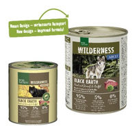 Produktbild von REAL NATURE WILDERNESS Black Earth Nassfutter Hund Adult Rind mit Strauß und Büffel Stückchen in Sauce getreidefrei 6x800 g - 6 x 800 g