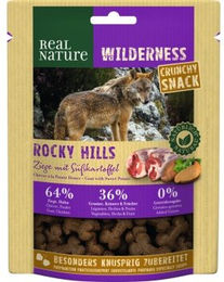 Real Nature Wilderness Crunchy Snack Kausnack Ziege mit Süßkartoffel getreidefrei 225 g – Bild 1 von 3