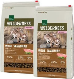 Real Nature Wilderness Kitten Trockenfutter Wide Savannah Geflügel Lamm und Wildschwein getreidefrei 2x2,5 kg - 2 x 2,5 kg – Bild 1 von 3
