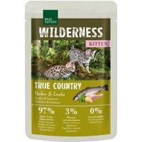 Produktbild von Real Nature Wilderness Kitten True Country Nassfutter Katze Huhn und Lachs Stückchen in Sauce getreidefrei 12x85 g - 12 x 85 g