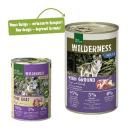 Real Nature Wilderness Nassfutter für Hunde Adult Ziege und Schaf Stückchen in Sauce Getreidefrei 12x400 g - 12 x 400 g – Bild 1 von 2