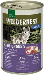 Real Nature Wilderness Nassfutter für Hunde Adult Ziege und Schaf Stückchen in Sauce Getreidefrei 24x400 g - 24 x 400 g – Bild 1 von 2