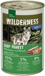REAL NATURE WILDERNESS Nassfutter Hund Adult Deep Forest Wildschwein mit Hirsch Stückchen in Sauce getreidefrei 12x400 g - 12 x 400 g – Bild 1 von 2