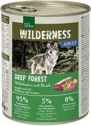 REAL NATURE WILDERNESS Nassfutter Hund Adult Deep Forest Wildschwein mit Hirsch Stückchen in Sauce Getreidefrei 24x800 g - 24 x 800 g – Bild 1 von 3