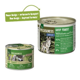 REAL NATURE WILDERNESS Nassfutter Hund Adult Deep Forest Wildschwein mit Hirsch Stückchen in Sauce Getreidefrei 6x200 g - 6 x 200 g – Bild 1 von 2