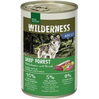 Produktbild von REAL NATURE WILDERNESS Nassfutter Hund Adult Deep Forest Wildschwein mit Hirsch Stückchen in Sauce getreidefrei 6x400 g - 6 x 400 g