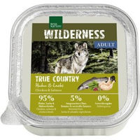 Produktbild von REAL NATURE WILDERNESS Nassfutter Hund Adult Huhn und Lachs Stückchen in Sauce Getreidefrei 64x100 g - 64 x 100 g