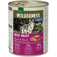 Produktbild von REAL NATURE WILDERNESS Nassfutter Hund Adult Lachs Rentier Ente Stückchen in Sauce Getreidefrei 12x800 g - 12 x 800 g