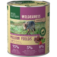 Produktbild von REAL NATURE WILDERNESS Nassfutter Hund Adult Mellow Fields Büffel und Lamm Stückchen in Sauce Getreidefrei 6x800 g - 6 x 800 g