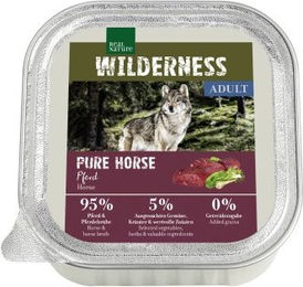 Produktbild von Real Nature Wilderness Nassfutter Hund Adult Pferd Stückchen in Sauce Getreidefrei Monoprotein 32x100 g - 32 x 100 g