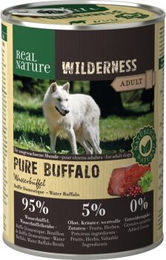 Produktbild von REAL NATURE WILDERNESS Nassfutter Hund Adult Pure Buffalo Wasserbüffel Stückchen in Sauce 24x400 g - 24 x 400 g