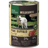 Produktbild von REAL NATURE WILDERNESS Nassfutter Hund Adult Pure Buffalo Wasserbüffel Stückchen in Sauce 24x400 g - 24 x 400 g