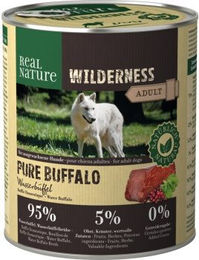 REAL NATURE WILDERNESS Nassfutter Hund Adult Pure Buffalo Wasserbüffel Stückchen in Sauce Getreidefrei 12x800 g - 12 x 800 g – Bild 1 von 2