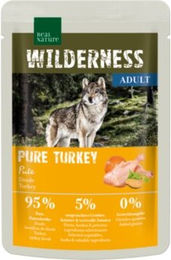 Produktbild von REAL NATURE WILDERNESS Nassfutter Hund Adult Pure Turkey Stückchen in Sauce Getreidefrei Monoprotein 12x100 g - 12 x 100 g