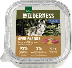 Produktbild von REAL NATURE WILDERNESS Nassfutter Hund Adult Rind mit Känguru Getreidefrei Monoprotein 64x100 g - 64 x 100 g