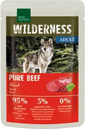 Produktbild von Real Nature Wilderness Nassfutter Hund Adult Rind Stückchen in Sauce Getreidefrei 12x100 g - 12 x 100 g