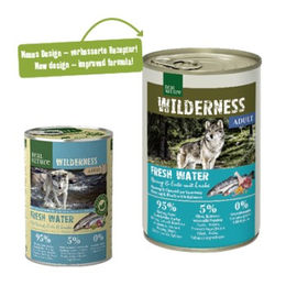 REAL NATURE WILDERNESS Nassfutter Hund Adult Stückchen in Sauce Hering Lachs Ente Rentier Getreidefrei 12x400 g - 12 x 400 g – Bild 1 von 2