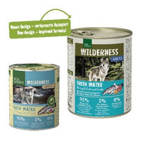 Produktbild von Real Nature Wilderness Nassfutter Hund Adult Stückchen in Sauce Hering Lachs Ente Rentier Getreidefrei 6x800 g - 6 x 800 g