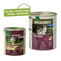 Produktbild von REAL NATURE WILDERNESS Nassfutter Hund Adult Stückchen in Sauce mit Lachs Rentier und Ente hoher Fleischanteil 24x800 g - 24 x 800 g