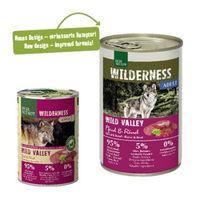 Produktbild von REAL NATURE WILDERNESS Nassfutter Hund Adult Wild Valley Stückchen in Sauce mit Pferd Rind Lachs Rentier Ente getreidefrei 6x400 g - 6 x 400 g