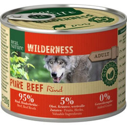Produktbild von Real Nature Wilderness Nassfutter Hund Adult Wildschwein und Hirsch Stückchen in Sauce Getreidefrei 6x200 g - 6 x 200 g