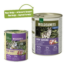 REAL NATURE WILDERNESS Nassfutter Hund Adult Ziege mit Stückchen in Sauce getreidefrei 12x800 g - 12 x 800 g – Bild 1 von 2