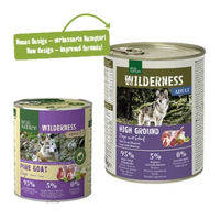 Produktbild von REAL NATURE WILDERNESS Nassfutter Hund Adult Ziege mit Stückchen in Sauce getreidefrei 12x800 g - 12 x 800 g