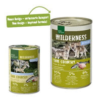 Produktbild von REAL NATURE WILDERNESS Nassfutter Hund Junior Huhn Lachs Pferd Getreidefrei 12x400 g - 12 x 400 g