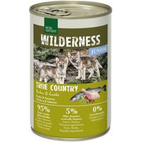 Produktbild von REAL NATURE WILDERNESS Nassfutter Hund Junior Huhn Lachs Pferd Getreidefrei 24x400 g - 24 x 400 g