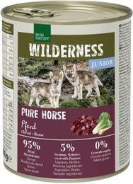 Produktbild von REAL NATURE WILDERNESS Nassfutter Hund Junior Pferd Stückchen in Sauce 12x800 g - 12 x 800 g