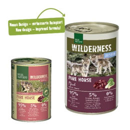 Real Nature Wilderness Nassfutter Hund Junior Pferd Stückchen in Sauce getreidefrei 24x400 g - 24 x 400 g – Bild 1 von 2