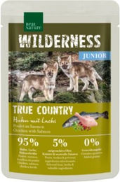 Produktbild von Real Nature Wilderness Nassfutter Hund Junior True Country Huhn mit Lachs getreidefrei 12x100 g - 12 x 100 g