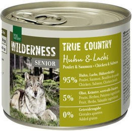 REAL NATURE WILDERNESS Nassfutter Hund Senior Huhn und Lachs Stückchen in Sauce Getreidefrei 12x200 g - 12 x 200 g – Bild 1 von 2