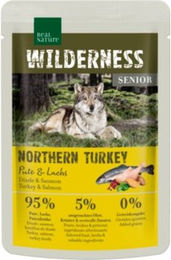 Produktbild von REAL NATURE WILDERNESS Nassfutter Hund Senior Pute und Lachs getreidefrei 24x100 g - 24 x 100 g