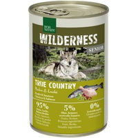 Produktbild von REAL NATURE WILDERNESS Nassfutter Hund Senior True Country Huhn und Lachs Stückchen in Sauce Getreidefrei 6x400 g - 6 x 400 g