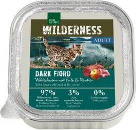 REAL NATURE WILDERNESS Nassfutter Katze Adult Dark Fjord mit Wildschwein Ente und Rentier Stückchen in Sauce getreidefrei 16x100 g – Bild 1 von 2