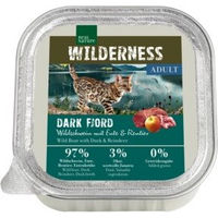 Produktbild von REAL NATURE WILDERNESS Nassfutter Katze Adult Dark Fjord mit Wildschwein Ente und Rentier Stückchen in Sauce getreidefrei 16x100 g