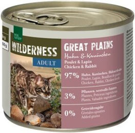 REAL NATURE WILDERNESS Nassfutter Katze Adult Great Plains Huhn und Kaninchen Stückchen in Sauce getreidefrei 6x200 g - 6 x 200 g – Bild 1 von 2
