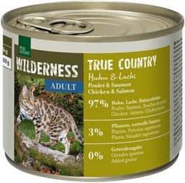 REAL NATURE WILDERNESS Nassfutter Katze Adult True Country Huhn und Lachs Stückchen in Sauce Getreidefrei 24x200 g - 24 x 200 g – Bild 1 von 2
