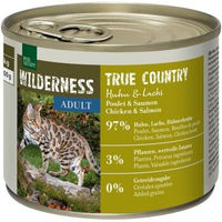 Produktbild von REAL NATURE WILDERNESS Nassfutter Katze Adult True Country Huhn und Lachs Stückchen in Sauce Getreidefrei 24x200 g - 24 x 200 g