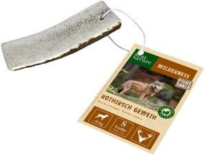 Produktbild von REAL NATURE WILDERNESS Rothirsch Geweih-Snack Monoprotein ohne Zucker S